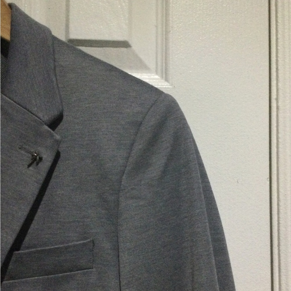 BNWT Zara Men’s Gray Two-Button Notch Lapel Sport Coat - Picture 3 of 4